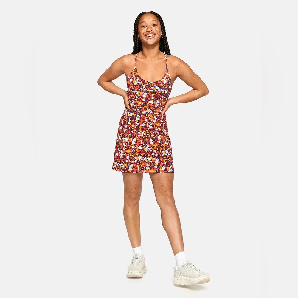 Outdoor Voices The Exercise Dress in Paprika Blooms Medium NWOT